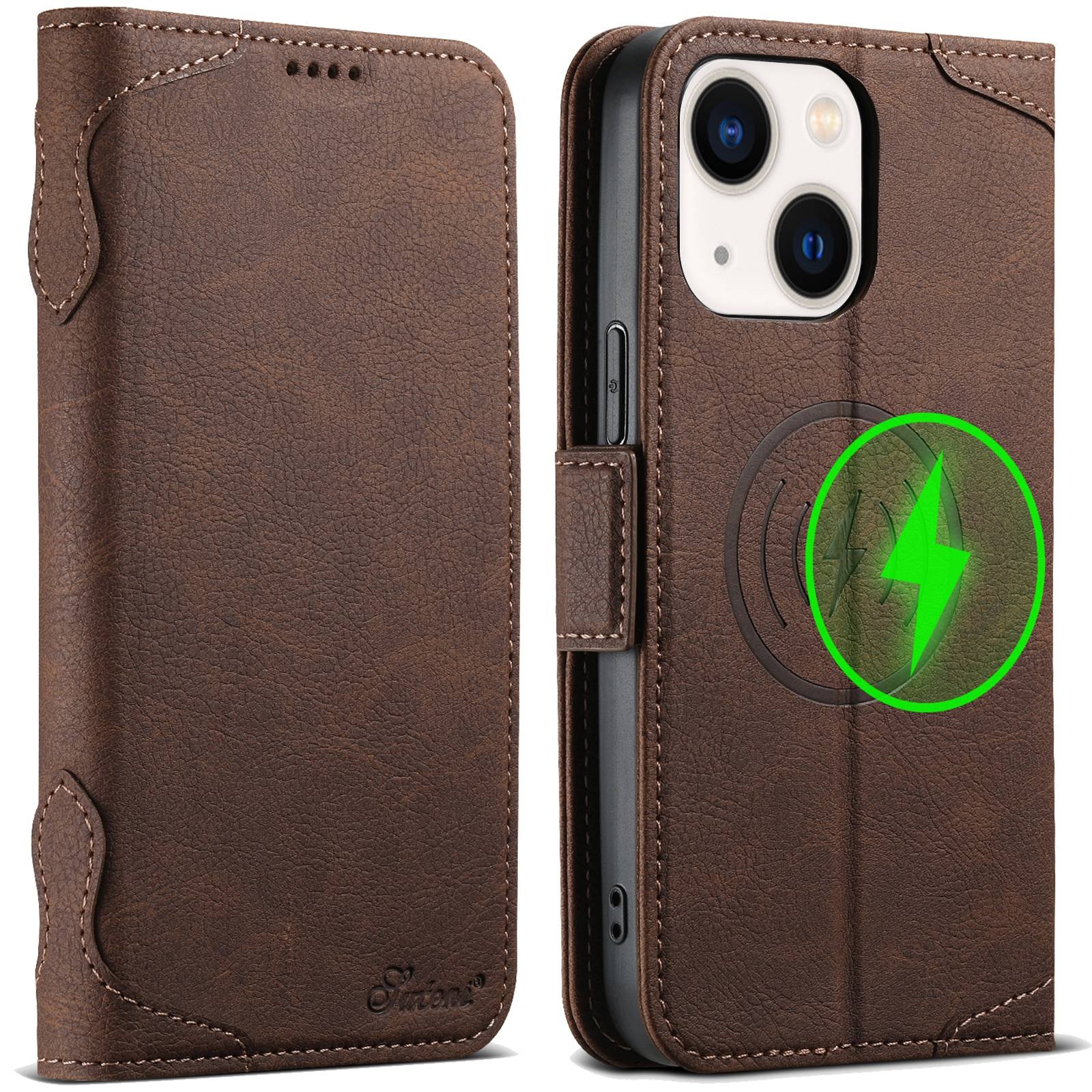 For iPhone 14 SUTENI J07 Multifunctional Horizontal Flip Magsafe Leather Phone Case(Brown) For iPhone 14 SUTENI J07 Multifunctional Horizontal Flip Magsafe Leather Phone Case(Brown)