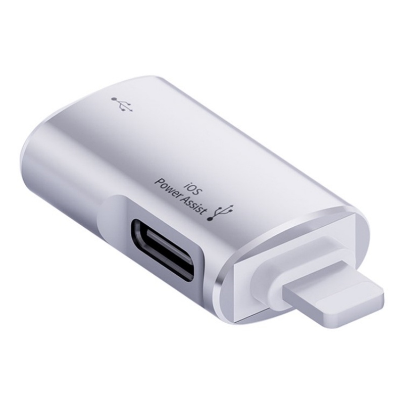 JS-103 8 Pin Male to USB+Type-C Female OTG Adapter(Silver) JS-103 8 Pin Male to USB+Type-C Female OTG Adapter(Silver)