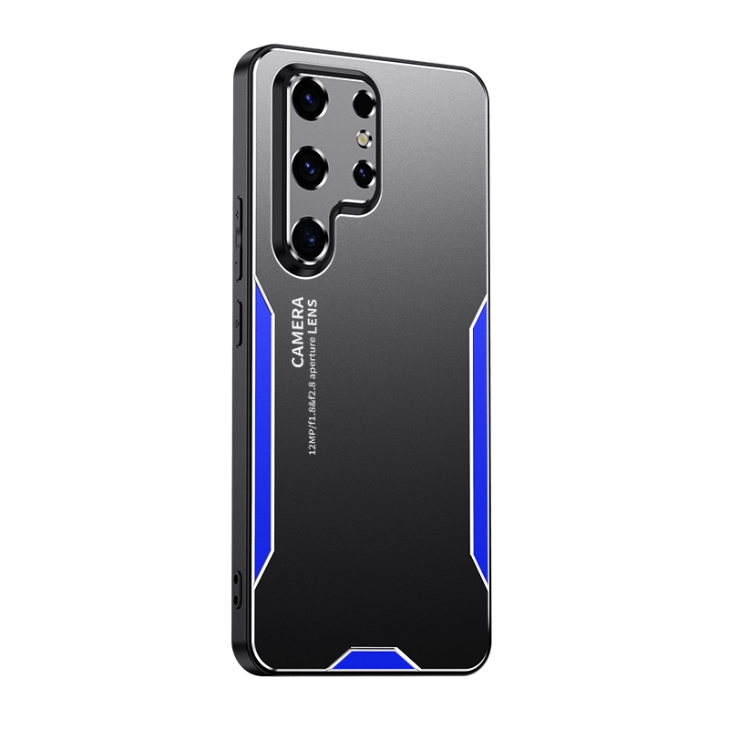 For Samsung Galaxy S24 Ultra 5G Blade Series TPU Hybrid Metal Phone Case(Blue) For Samsung Galaxy S24 Ultra 5G Blade Series TPU Hybrid Metal Phone Case(Blue)
