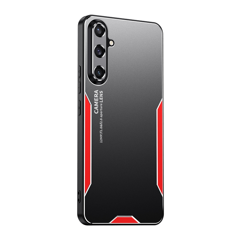 For Samsung Galaxy S23 FE 5G Blade Series TPU Hybrid Metal Phone Case(Red) For Samsung Galaxy S23 FE 5G Blade Series TPU Hybrid Metal Phone Case(Red)