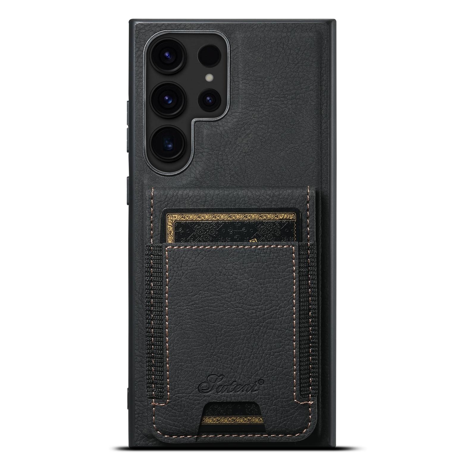 For Samsung Galaxy S22 Ultra 5G Suteni H17 Litchi Texture Leather MagSafe Detachable Wallet Phone Case(Black) For Samsung Galaxy S22 Ultra 5G Suteni H17 Litchi Texture Leather MagSafe Detachable Wallet Phone Case(Black)