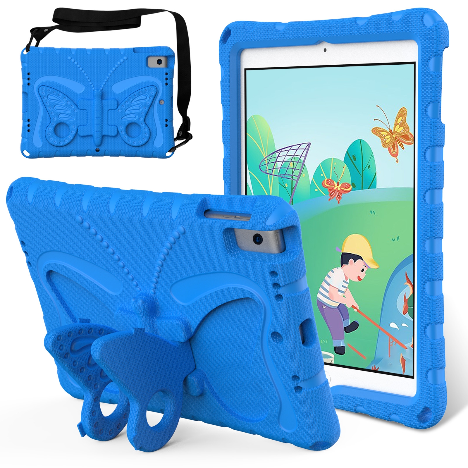 For iPad 10.2 2021 / 2020 / 2019 Butterfly Bracket EVA Shockproof Tablet Case(Blue) For iPad 10.2 2021 / 2020 / 2019 Butterfly Bracket EVA Shockproof Tablet Case(Blue)