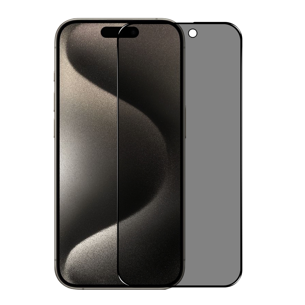 For iPhone 15 Pro NORTHJO A++ 28 Degree Privacy Full Glue Silk Printing Tempered Glass Film For iPhone 15 Pro NORTHJO A++ 28 Degree Privacy Full Glue Silk Printing Tempered Glass Film