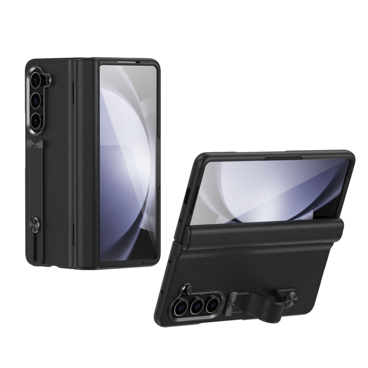 For Samsung Galaxy Z Fold6 5G All-inclusive Shockproof Phone Case with Holder(Black) For Samsung Galaxy Z Fold6 5G All-inclusive Shockproof Phone Case with Holder(Black)