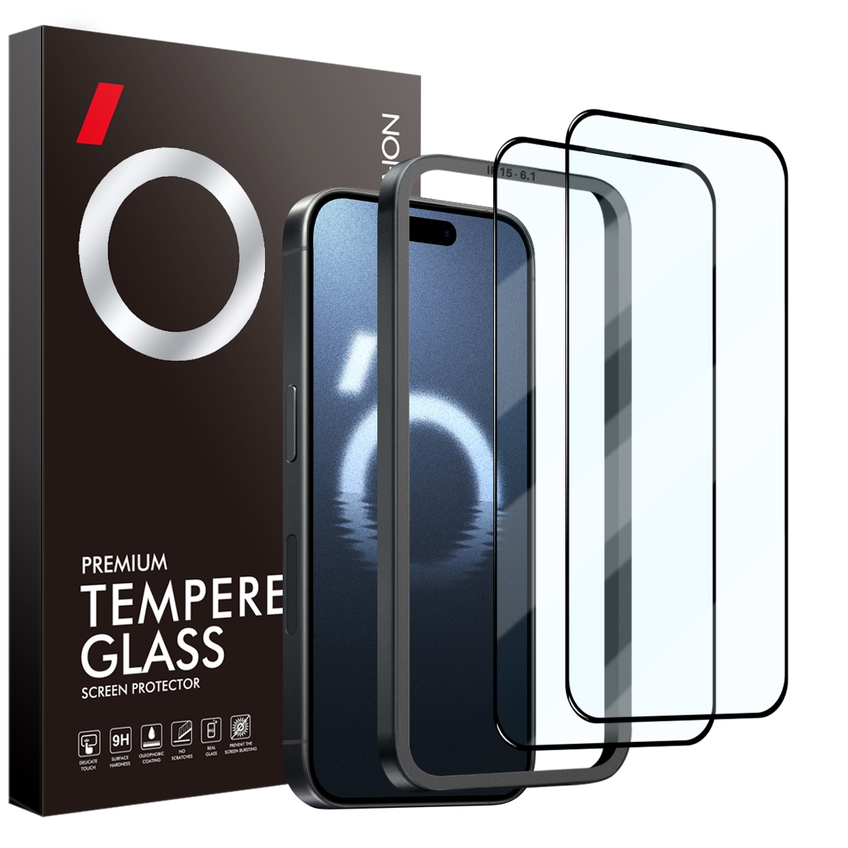 For iPhone 16 Pro NORTHJO 2pcs A++ Tempered Glass Film with Installation Frame For iPhone 16 Pro NORTHJO 2pcs A++ Tempered Glass Film with Installation Frame