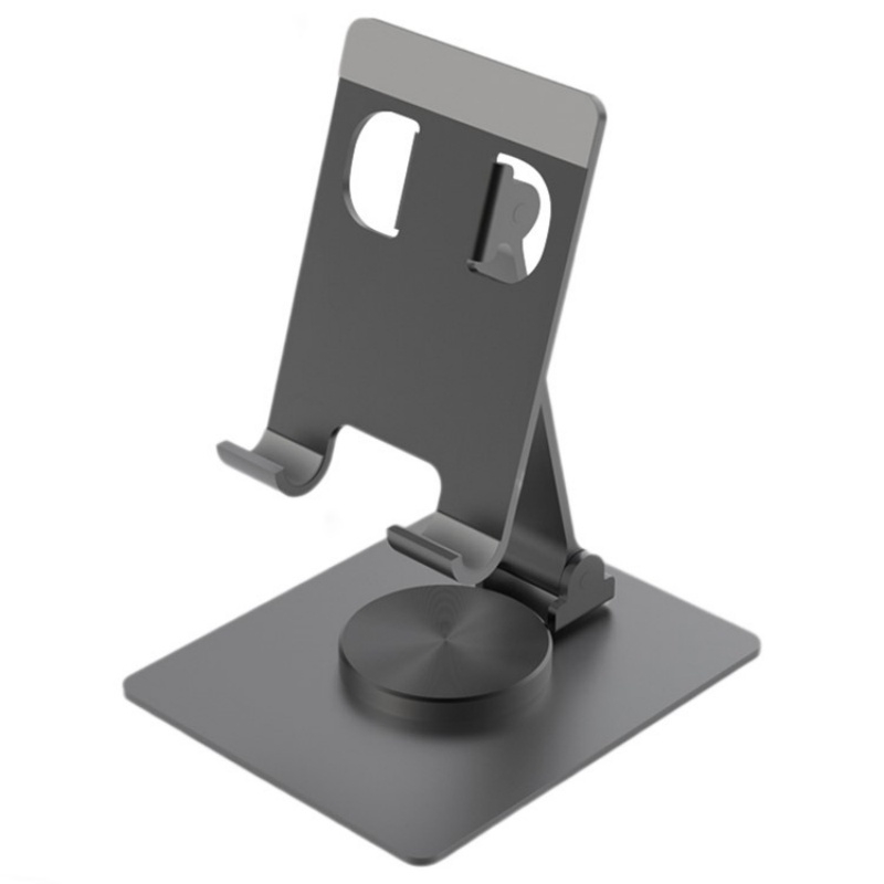 YY-022 360 Degree Rotation Aluminum Alloy Desktop Phone Tablet Holder(Black) YY-022 360 Degree Rotation Aluminum Alloy Desktop Phone Tablet Holder(Black)