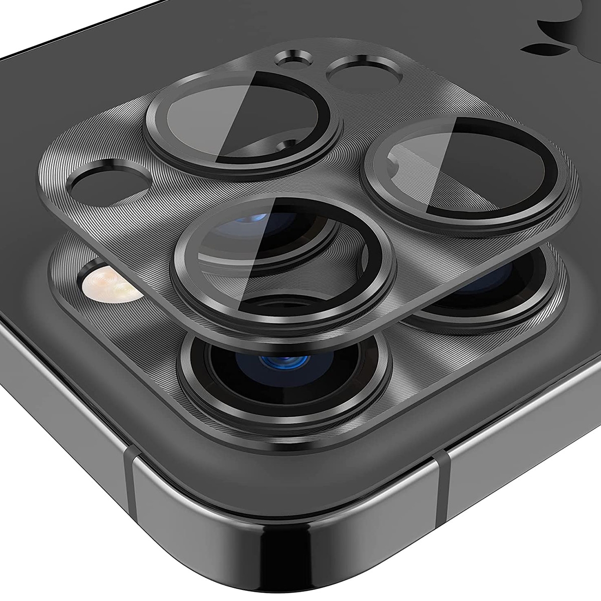 For iPhone 16 Pro / 16 Pro Max ENKAY Aluminium Alloy Tempered Glass Lens Cover Film(Black) For iPhone 16 Pro / 16 Pro Max ENKAY Aluminium Alloy Tempered Glass Lens Cover Film(Black)