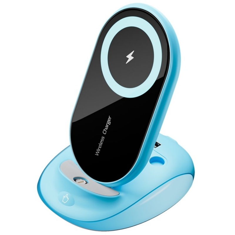 K18 Universal Desktop Stand 15W Wireless Fast Charging Phone Charger(Blue) K18 Universal Desktop Stand 15W Wireless Fast Charging Phone Charger(Blue)