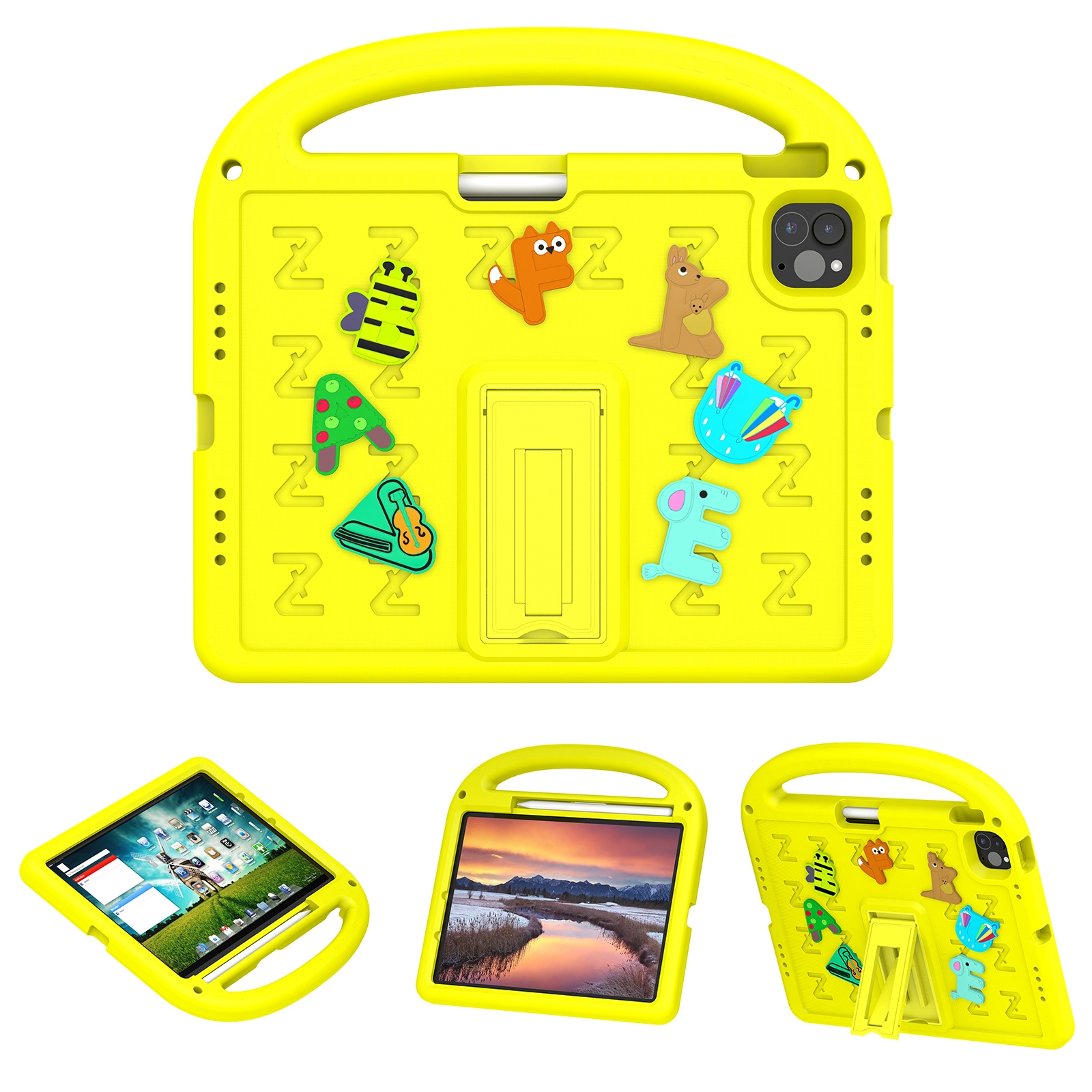 For iPad Air 11 2024 Cartoon Sparrow EVA Shockproof Tablet Case(Yellow) For iPad Air 11 2024 Cartoon Sparrow EVA Shockproof Tablet Case(Yellow)