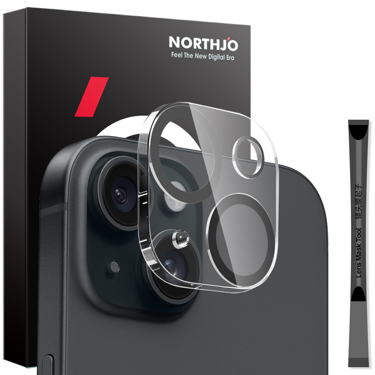 For iPhone 15 / 15 Plus NORTHJO Camera Lens Protector 3D Night Shot Tempered Glass Film(Black) For iPhone 15 / 15 Plus NORTHJO Camera Lens Protector 3D Night Shot Tempered Glass Film(Black)