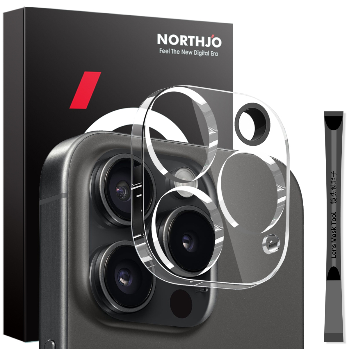 For iPhone 16 Pro / 16 Pro Max NORTHJO Camera Lens Protector 3D HD Tempered Glass Film(Clear) For iPhone 16 Pro / 16 Pro Max NORTHJO Camera Lens Protector 3D HD Tempered Glass Film(Clear)