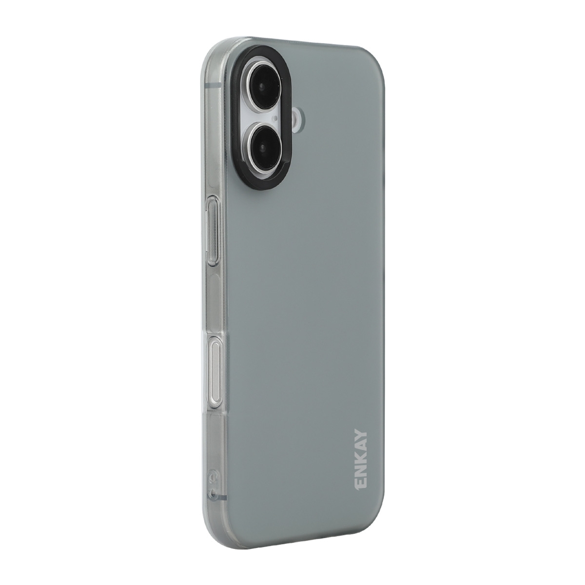 For iPhone 16 Plus ENKAY Hat-Prince Translucent Matte TPU Soft Phone Case(Grey) For iPhone 16 Plus ENKAY Hat-Prince Translucent Matte TPU Soft Phone Case(Grey)