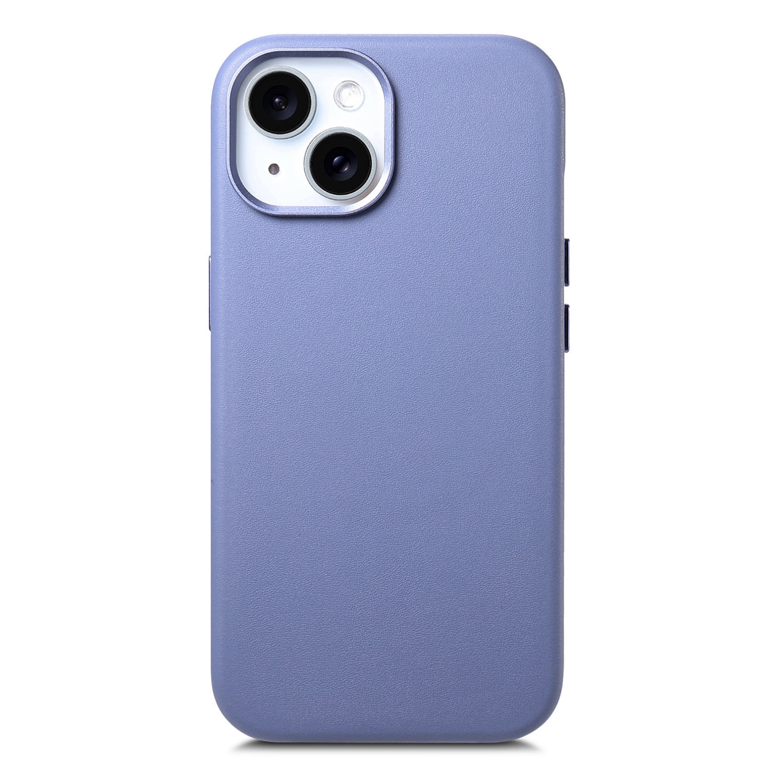 For iPhone 15 Electroplated Metal Button Shockproof Phone Case(Blue) For iPhone 15 Electroplated Metal Button Shockproof Phone Case(Blue)