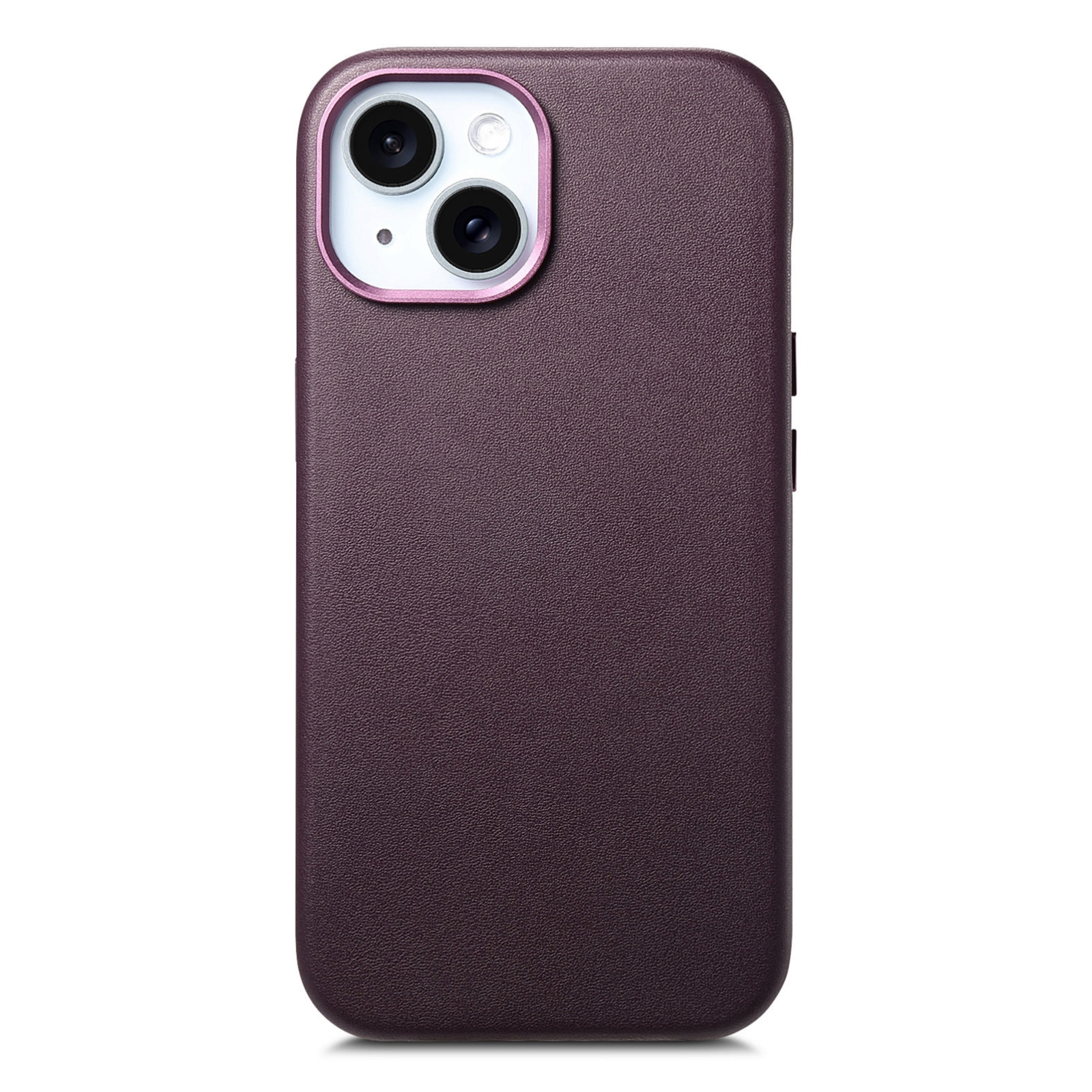 For iPhone 15 Plus Electroplated Metal Button Shockproof Phone Case(Purple) For iPhone 15 Plus Electroplated Metal Button Shockproof Phone Case(Purple)