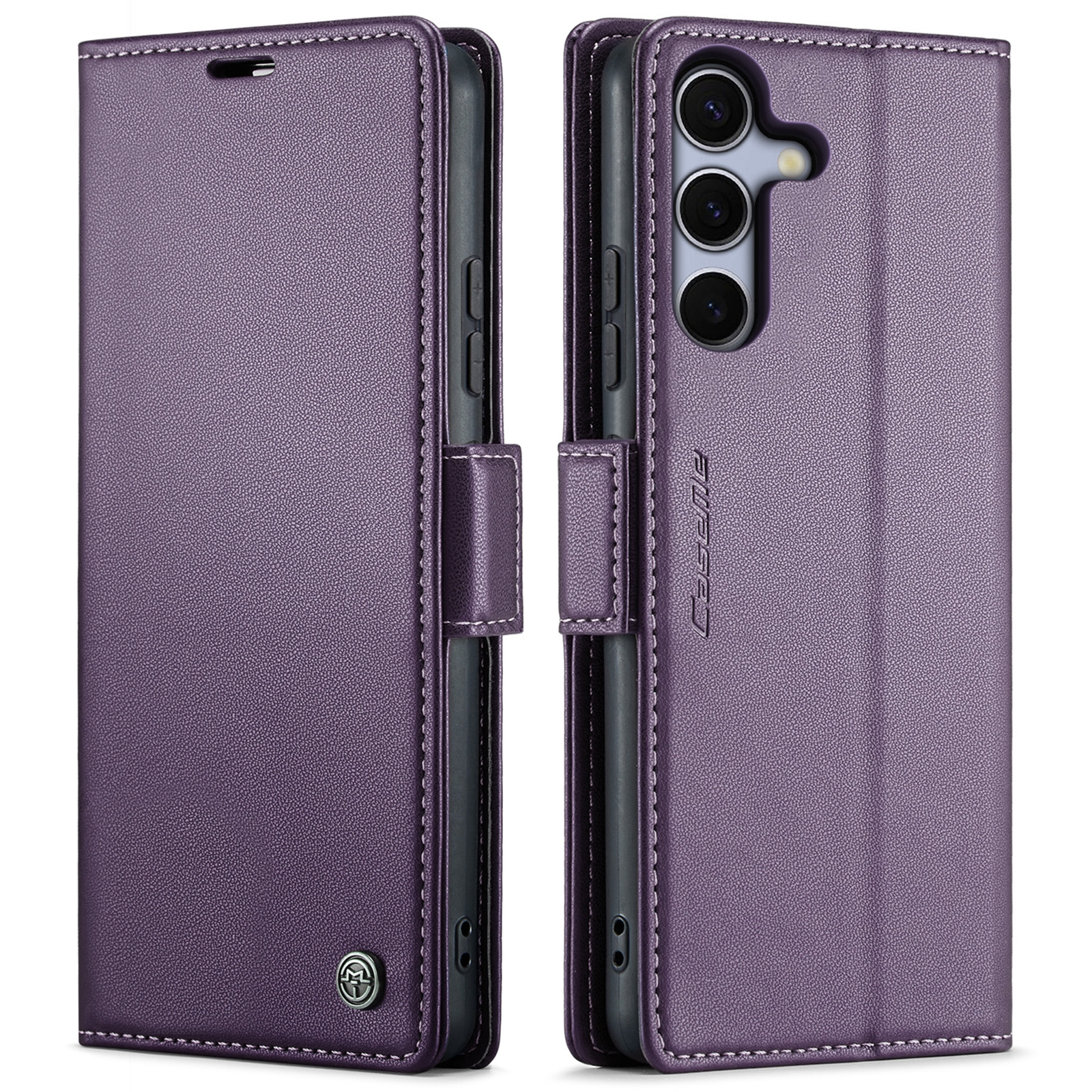 For Samsung Galaxy S25 5G CaseMe 023 Butterfly Buckle Litchi Texture RFID Anti-theft Leather Phone Case(Purple) For Samsung Galaxy S25 5G CaseMe 023 Butterfly Buckle Litchi Texture RFID Anti-theft Leather Phone Case(Purple)