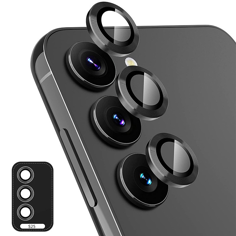 For Samsung Galaxy S25 5G ENKAY Hat-Prince 9H Rear Camera Lens Aluminium Alloy Tempered Glass Film(Black) For Samsung Galaxy S25 5G ENKAY Hat-Prince 9H Rear Camera Lens Aluminium Alloy Tempered Glass Film(Black)