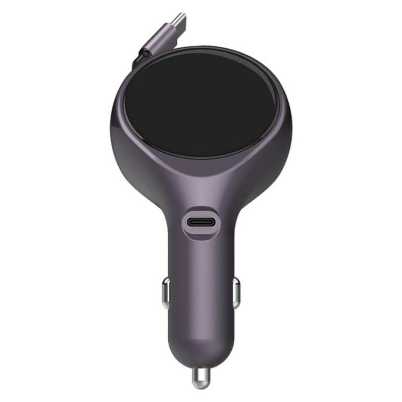 K1 With Retractable Cable Car Charger Type-C PD 20W Fast Charging Adapter K1 With Retractable Cable Car Charger Type-C PD 20W Fast Charging Adapter