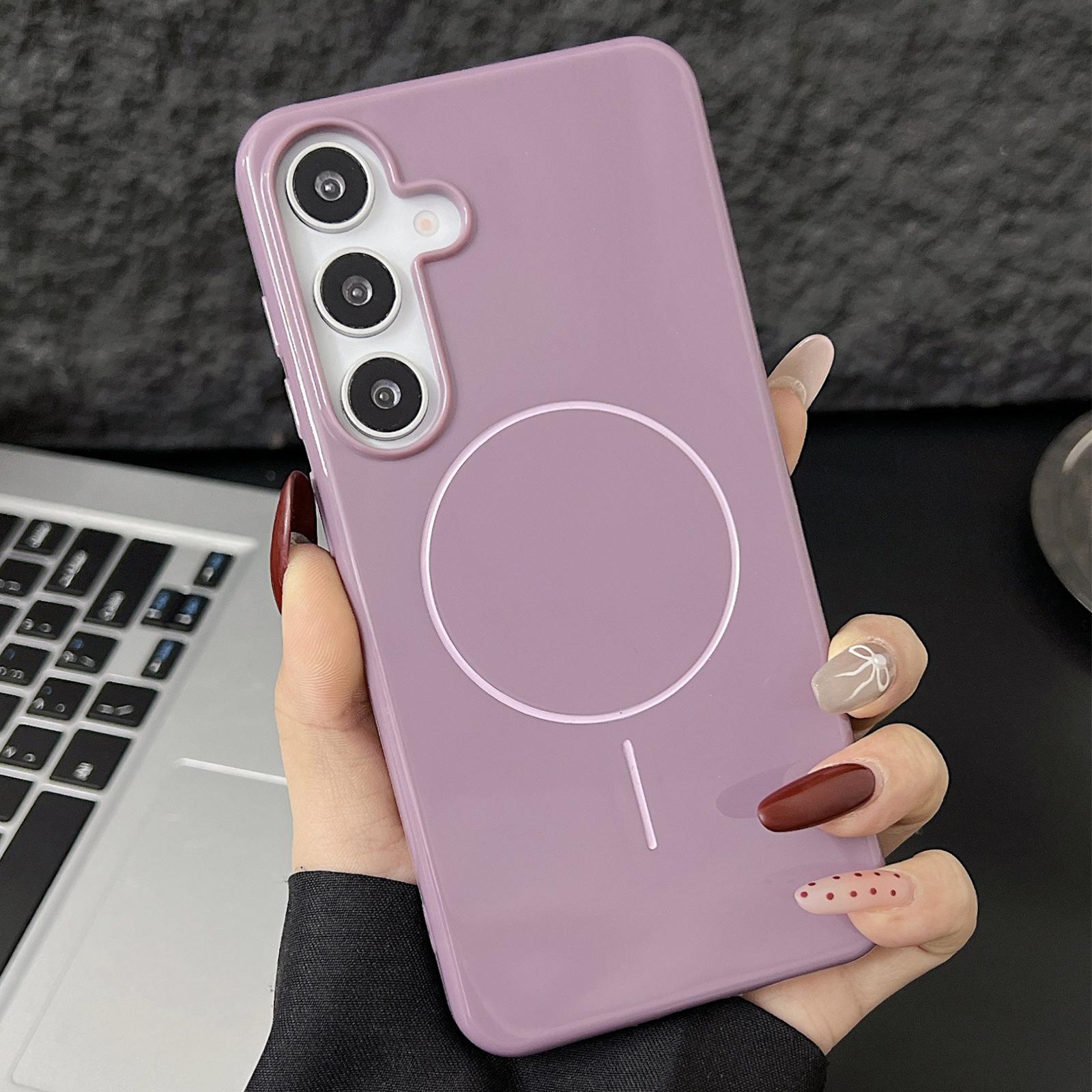 For Samsung Galaxy S25 Ultra 5G Glossy TPU Shockproof MagSafe Phone Case(Rock Color) For Samsung Galaxy S25 Ultra 5G Glossy TPU Shockproof MagSafe Phone Case(Rock Color)