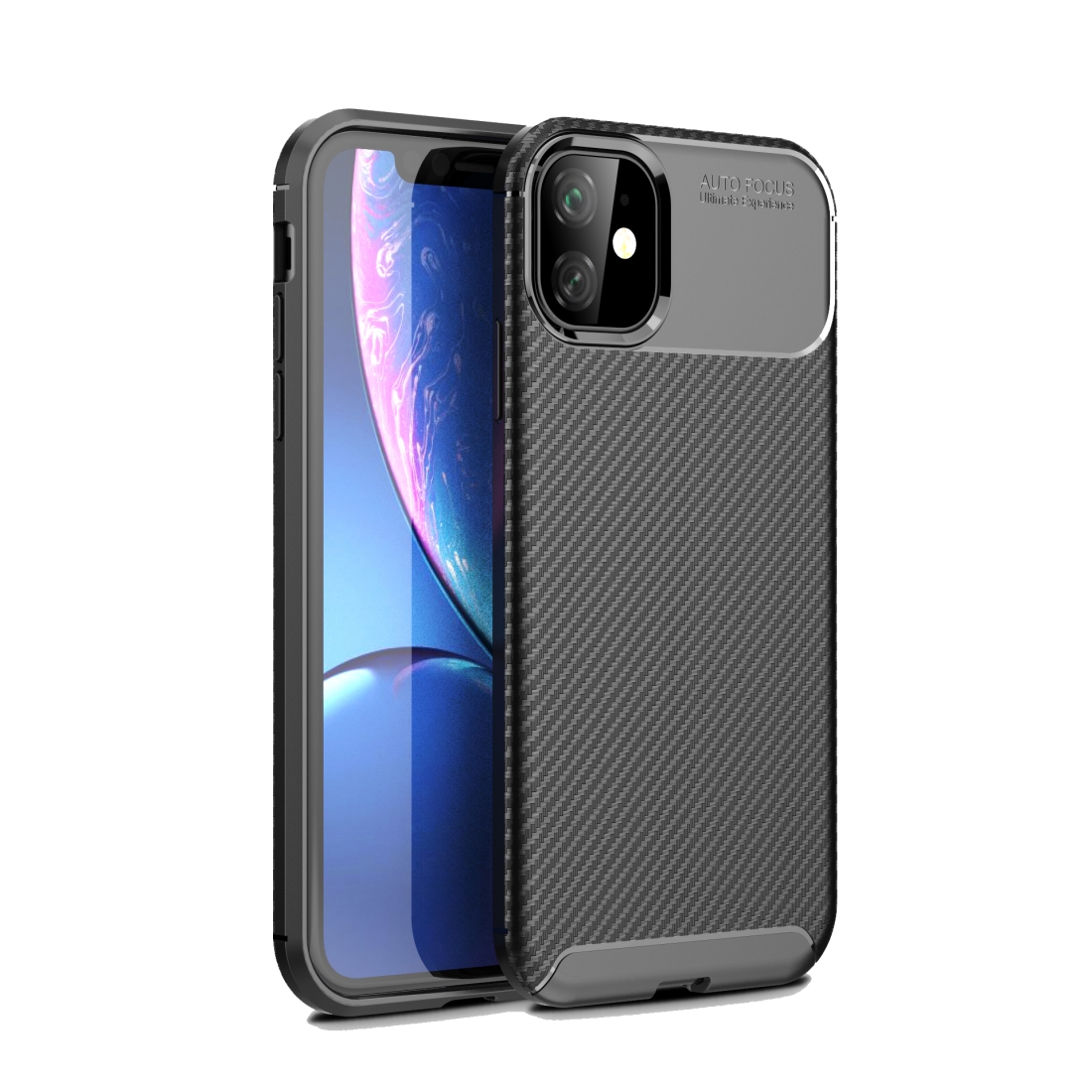 For iPhone 11 Carbon Fiber Texture Shockproof TPU Case (Black) For iPhone 11 Carbon Fiber Texture Shockproof TPU Case (Black)
