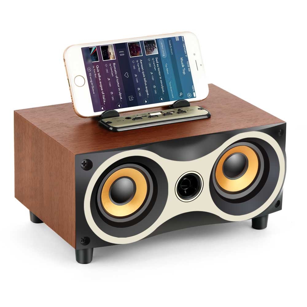 X6 Portable Wooden Wireless Speaker Subwoofer Stereo Radio FM Desktop Bluetooth Speakers X6 Portable Wooden Wireless Speaker Subwoofer Stereo Radio FM Desktop Bluetooth Speakers