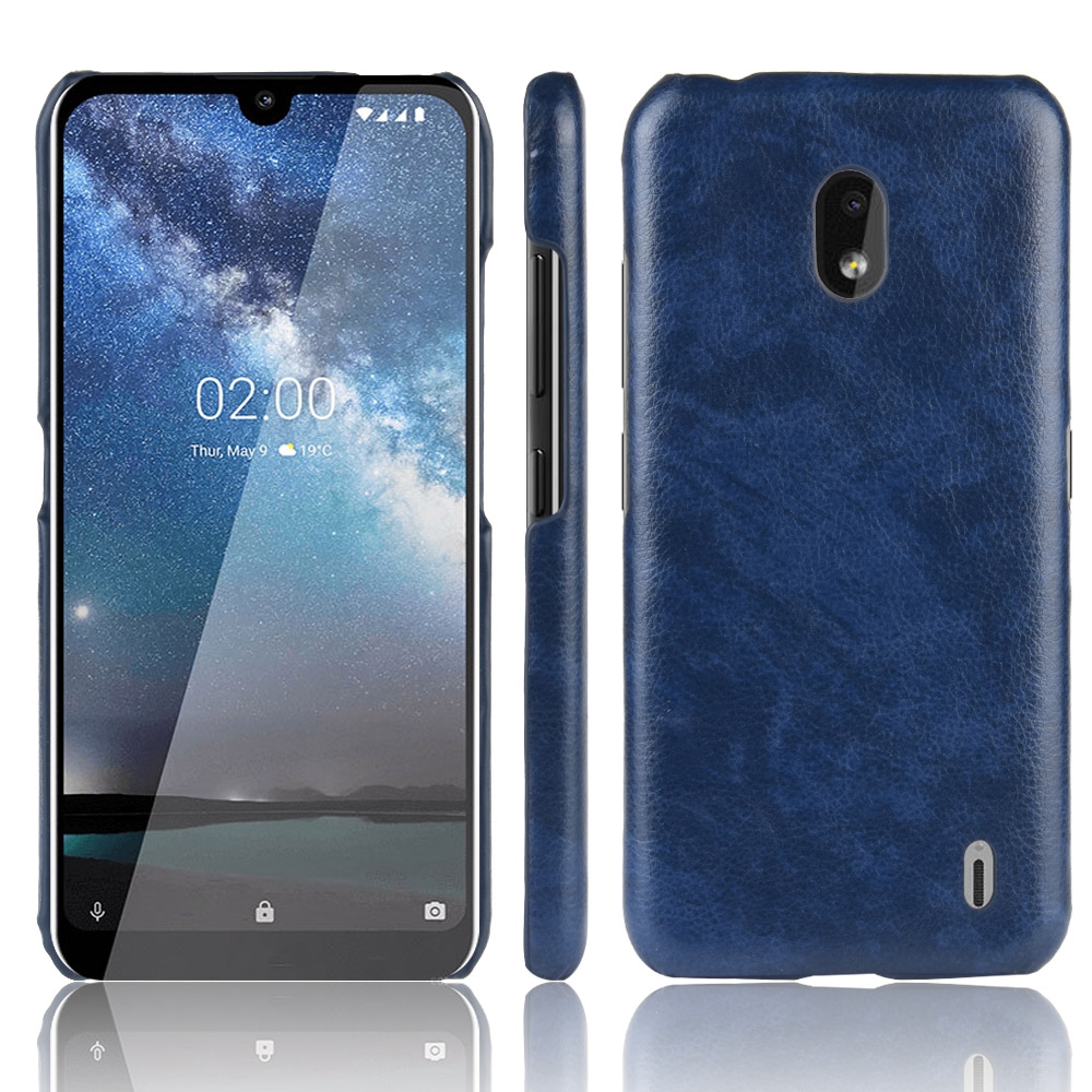 Shockproof Litchi Texture PC + PU Case For Nokia 2.2(Blue)