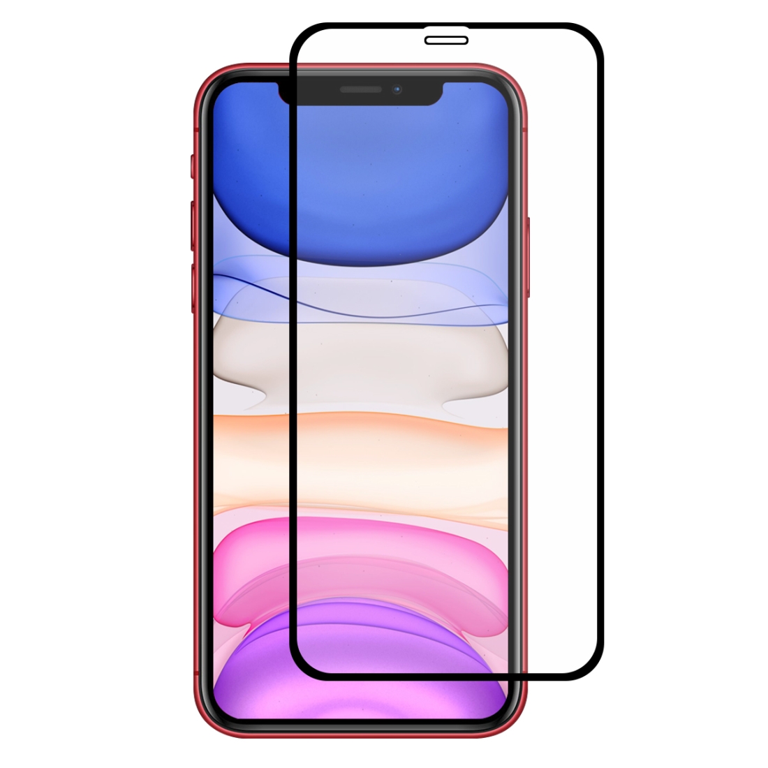For iPhone 11 / XR ENKAY Hat-prince Full Glue 0.26mm 9H 2.5D Tempered Glass Full Coverage Film