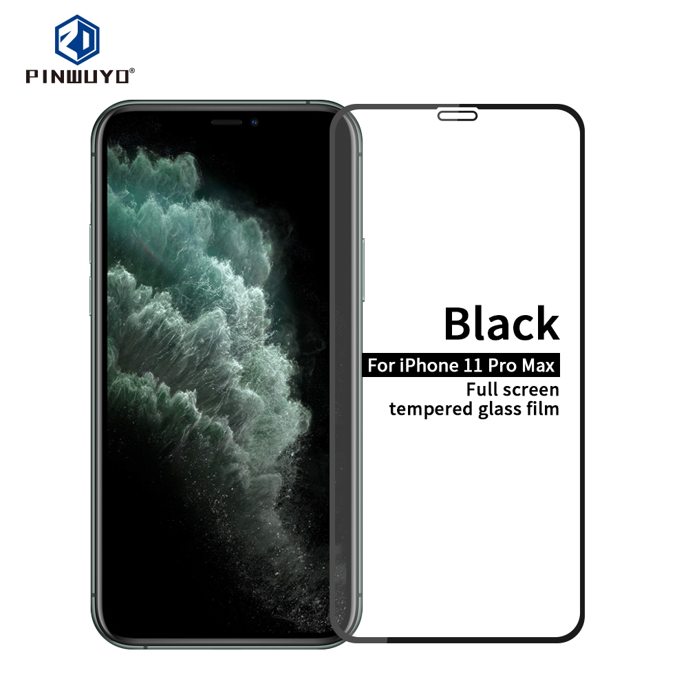 For iPhone 11 Pro Max PINWUYO 9H 2.5D Full Screen Tempered Glass Film(Black) For iPhone 11 Pro Max PINWUYO 9H 2.5D Full Screen Tempered Glass Film(Black)