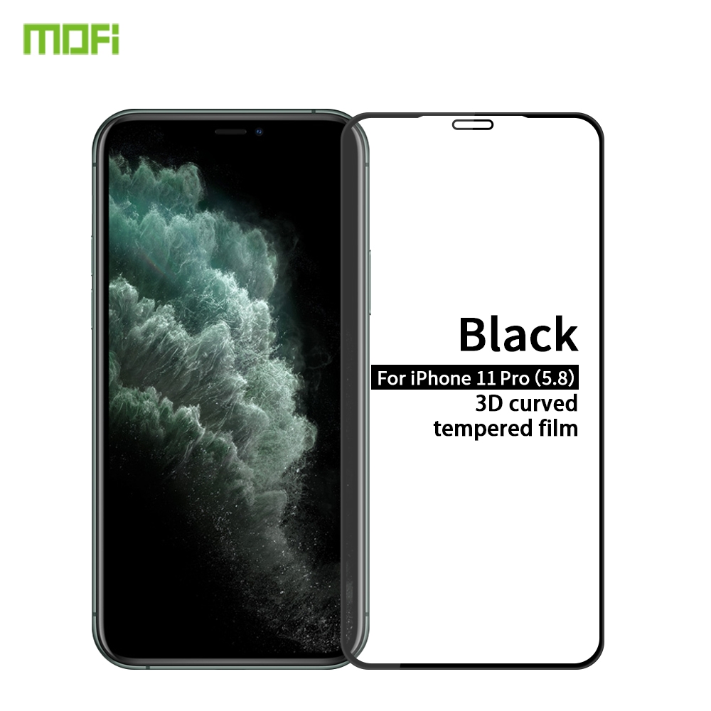 For iPhone 11 Pro Max MOFI 9H 3D Explosion-proof Curved Screen Tempered Glass Film(Black) For iPhone 11 Pro Max MOFI 9H 3D Explosion-proof Curved Screen Tempered Glass Film(Black)