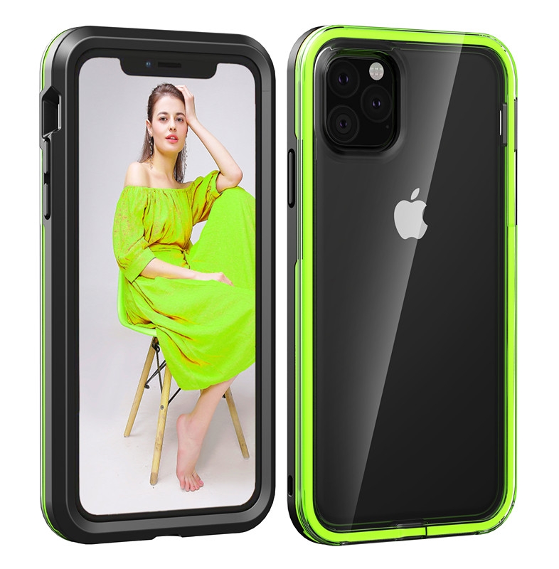 For iPhone 11 Pro 2 in 1 TPU+PC Solid Color Combination Drop(Black+Green) For iPhone 11 Pro 2 in 1 TPU+PC Solid Color Combination Drop(Black+Green)