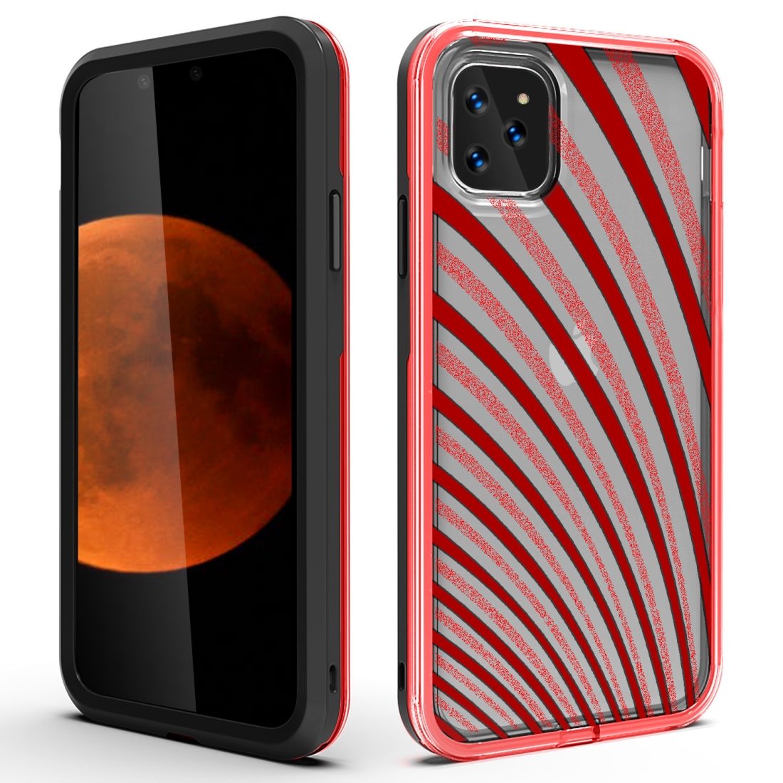 For iPhone 11 2 in 1 TPU+PC Solid Color Combination Drop(Black+Red) For iPhone 11 2 in 1 TPU+PC Solid Color Combination Drop(Black+Red)