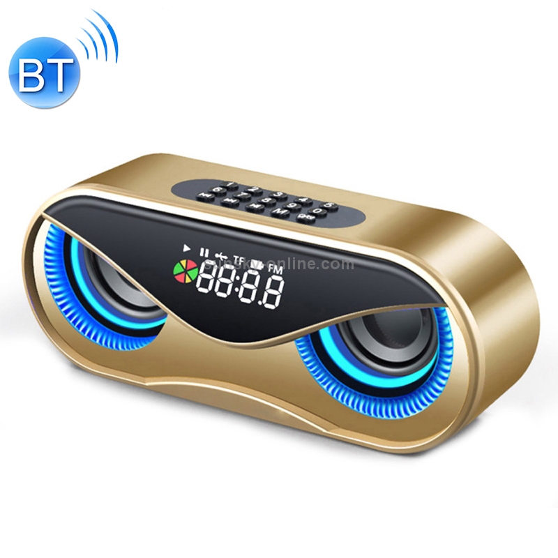 M6 Portable Bluetooth 5.0 Speaker Owl Alarm Clock Wireless 6D Surround Sound Stereo Speaker Support TF AUX FM Radio(Gold) M6 Portable Bluetooth 5.0 Speaker Owl Alarm Clock Wireless 6D Surround Sound Stereo Speaker Support TF AUX FM Radio(Gold)