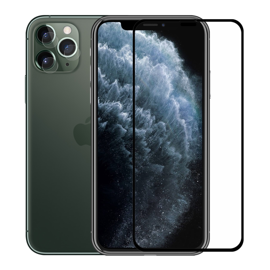 For iPhone 11 Pro Max Hat-Prince 2 in 1 Full Glue 0.26mm 9H 2.5D Tempered Glass Full Coverage Protector + 0.2mm 9H 2.15D Round Edge Rear Camera Lens Tempered Glass Film For iPhone 11 Pro Max Hat-Prince 2 in 1 Full Glue 0.26mm 9H 2.5D Tempered Glass Full Coverage Protector + 0.2mm 9H 2.15D Round Edge Rear Camera Lens Tempered Glass Film