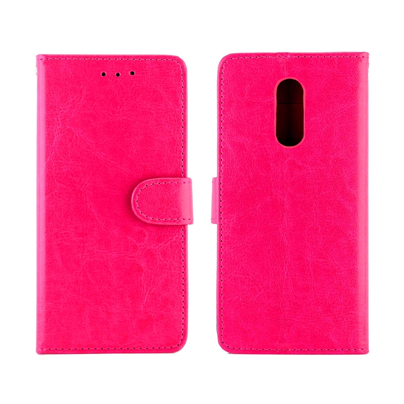 For LG Stylo 5 Crazy Horse Texture Horizontal Flip Leather Case with Holder & Card Slots & Wallet & Photo Frame(Magenta)