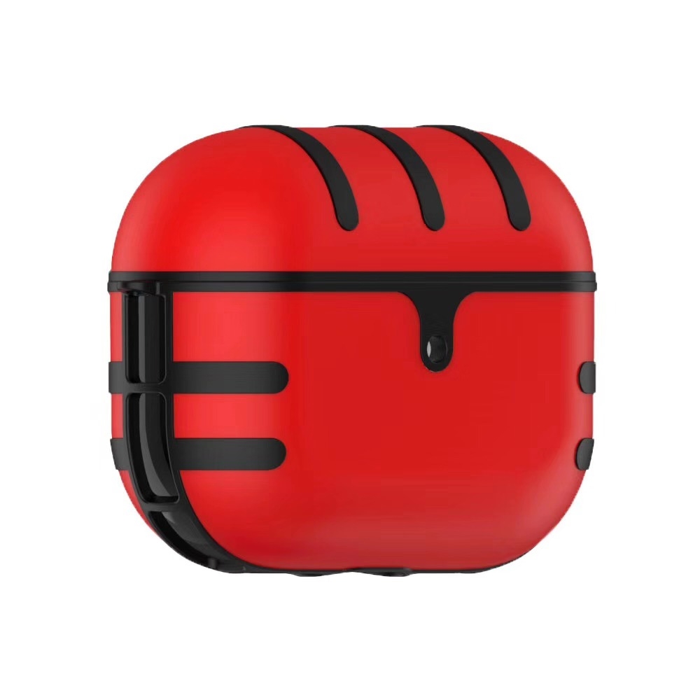 For Apple AirPods Pro Cat Texture Bluetooth Headphone PC Spray Oil Feel TPU Protective Case(Red) For Apple AirPods Pro Cat Texture Bluetooth Headphone PC Spray Oil Feel TPU Protective Case(Red)