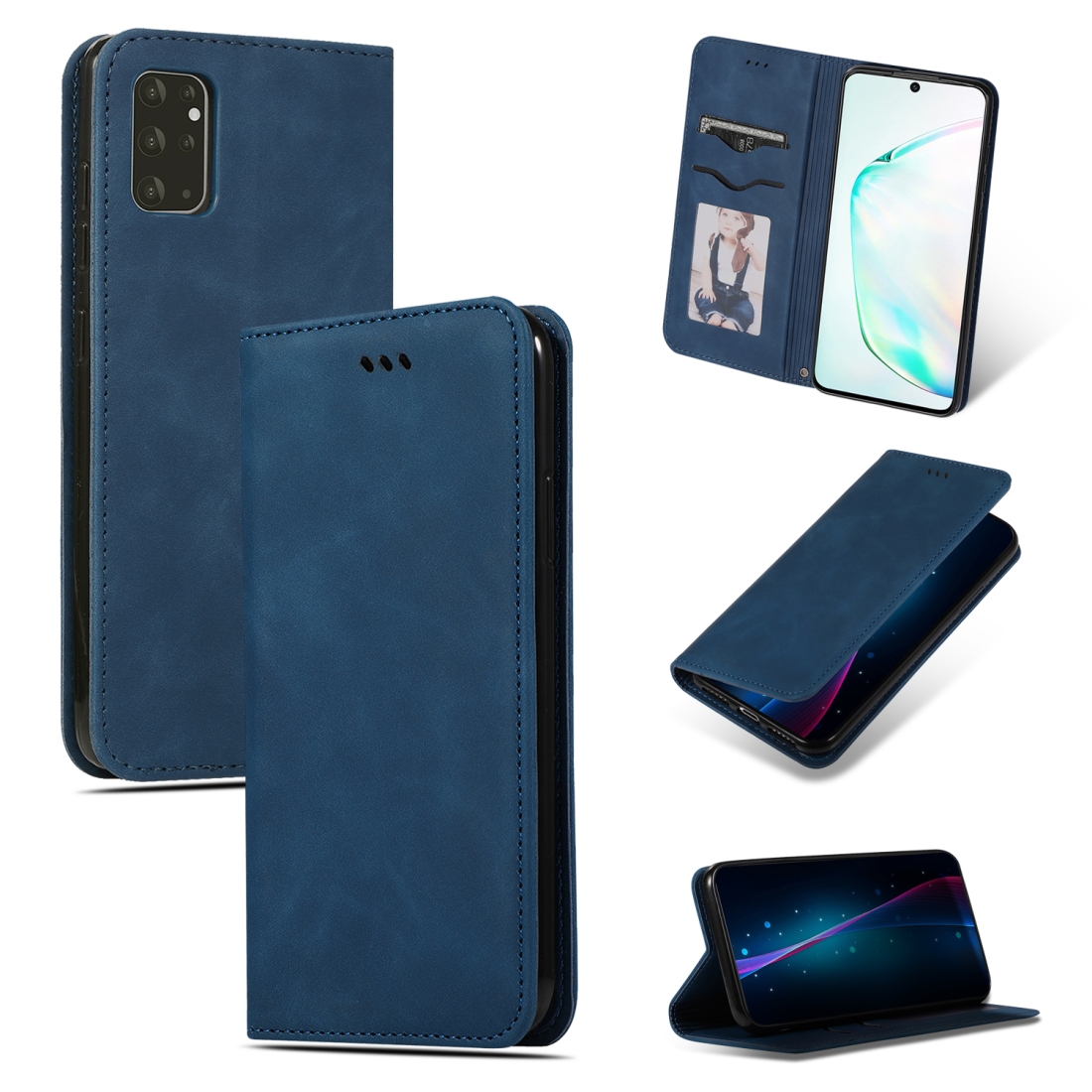 For Galaxy S20 Plus Retro Skin Feel Business Magnetic Horizontal Flip Leather Case(Navy Blue) For Galaxy S20 Plus Retro Skin Feel Business Magnetic Horizontal Flip Leather Case(Navy Blue)