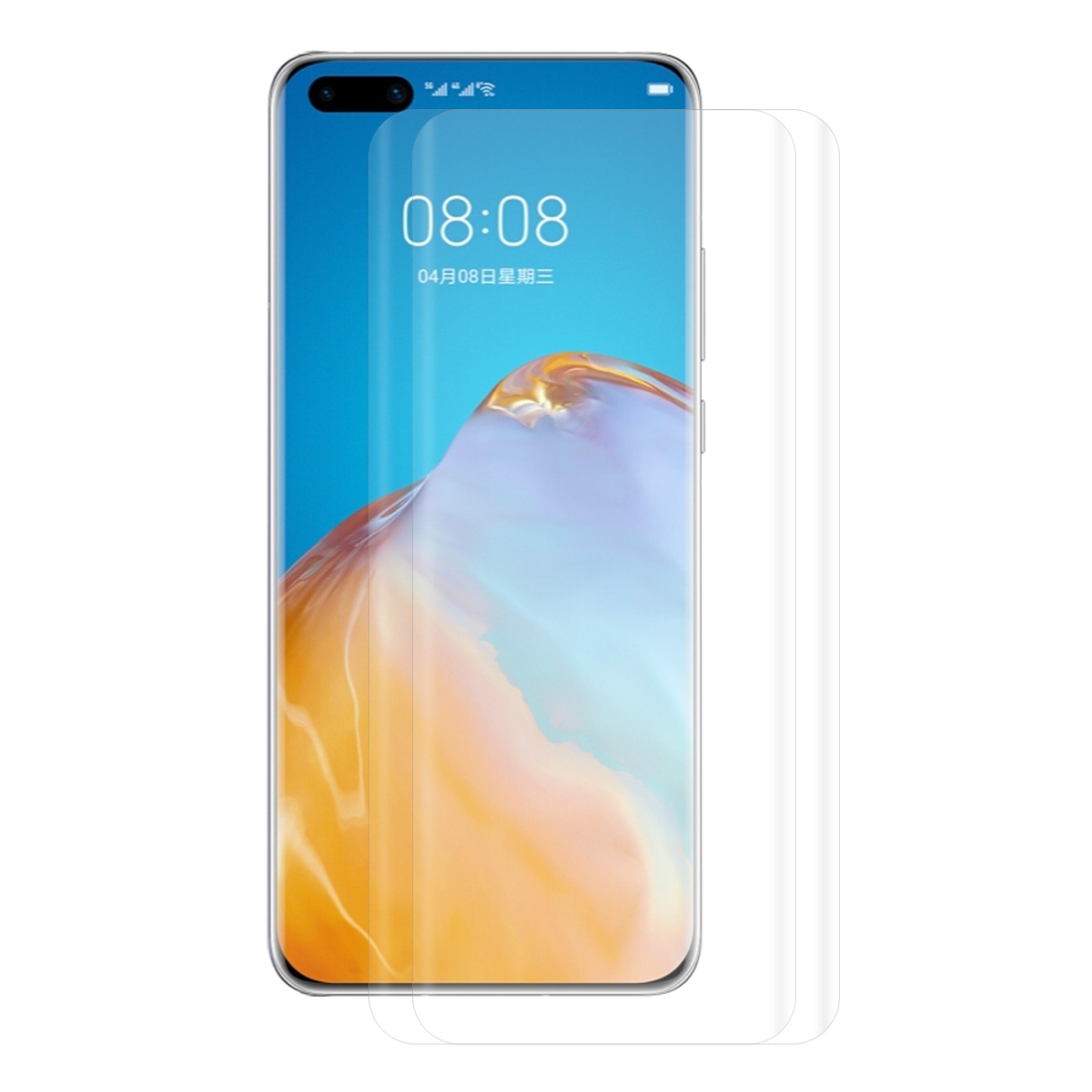 For Huawei P40 Pro 2 PCS ENKAY Hat-Prince 3D Full Screen PET Curved Hot Bending HD Screen Protector Soft Film(Transparent)