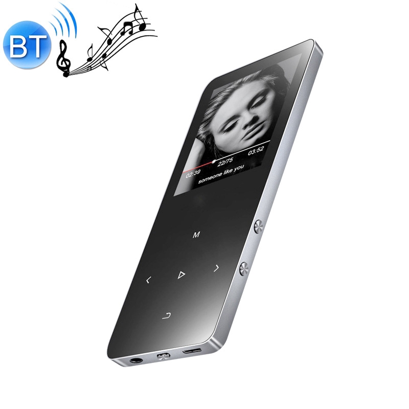 X2 1.8 inch Touch Screen Metal Bluetooth MP3 MP4 Hifi Sound Music Player 8GB(Silver)