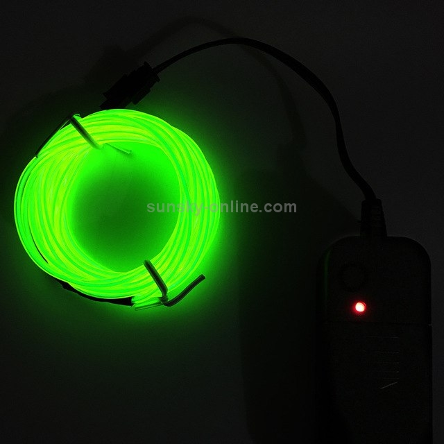 Flexible LED Light EL Wire String Strip Rope Glow Decor Neon Lamp USB Controlle 3M Energy Saving Mask Glasses Glow Line F277(Lemon Yellow Light)