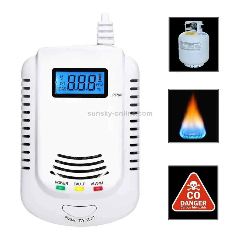 Coalgas Natural Gas Methane Propane Leak Detector Tester Measurer Home Security Tool, EU Plug