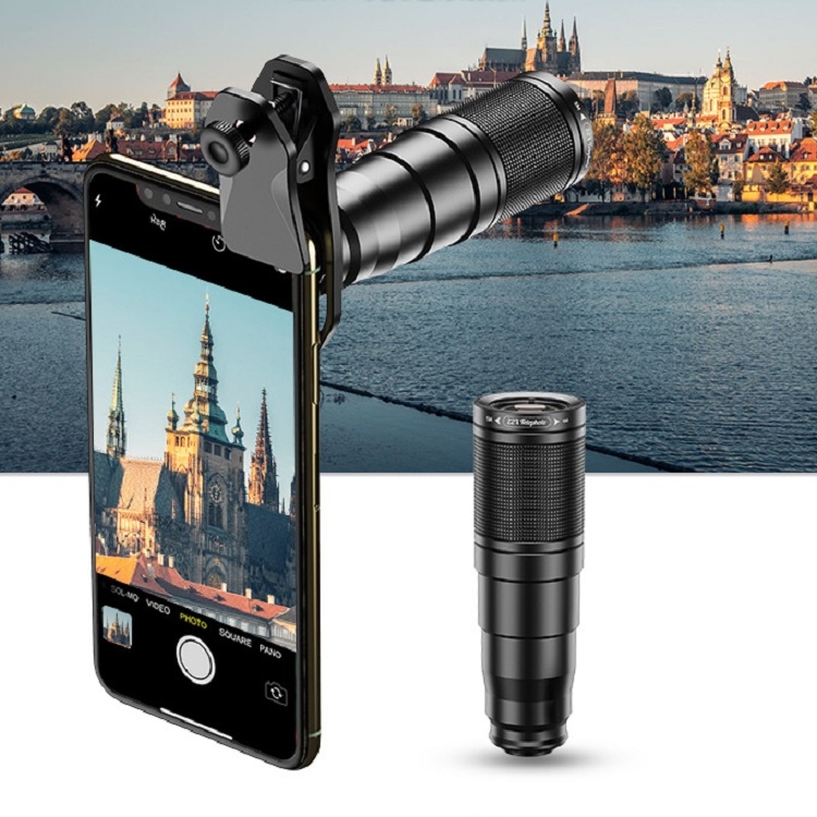 APEXEL APL-22X105 4 in 1 Metal 22X Telephoto + Fisheye + Wide Angle + Macro Starlight Polarization Universal External Mobile Phone Lens Set APEXEL APL-22X105 4 in 1 Metal 22X Telephoto + Fisheye + Wide Angle + Macro Starlight Polarization Universal External Mobile Phone Lens Set