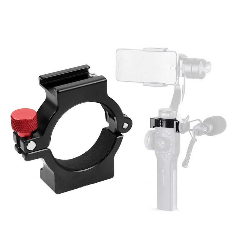 Hot Shoe Adapter Ring Microphone Mount for Zhiyun Smooth 4 Handle Gimbal Stabilizer Rode