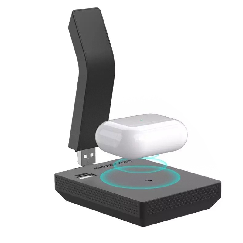 Earphone Phone Wireless Charger Base(Black) Earphone Phone Wireless Charger Base(Black)