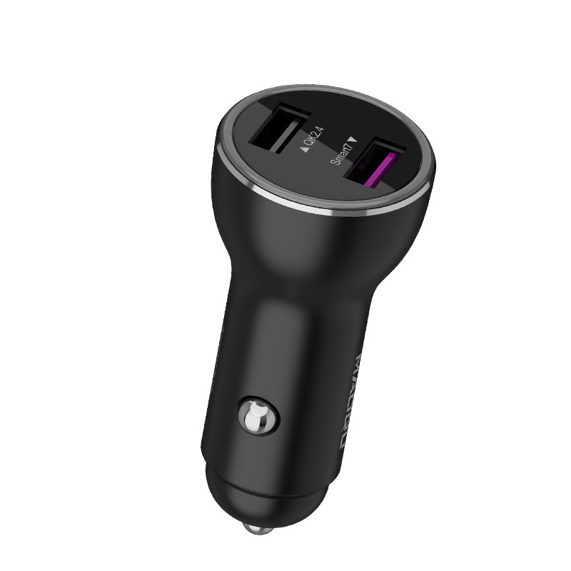 QIAKEY QK505 Dual Ports Fast Charge Car Charger(Black) QIAKEY QK505 Dual Ports Fast Charge Car Charger(Black)