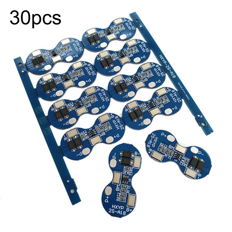 30 PCS  4A  2-Tandem 7.4V / 8.4V 18650 Lithium Battery Protection Board,  Anti-Overcharge, Anti-Overdischarge