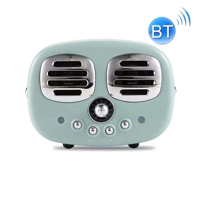 HM12 Retro Bluetooth Speaker Mini Smiley Face Shape Car Subwoofer Creative Cartoon Card Speaker(Green) HM12 Retro Bluetooth Speaker Mini Smiley Face Shape Car Subwoofer Creative Cartoon Card Speaker(Green)