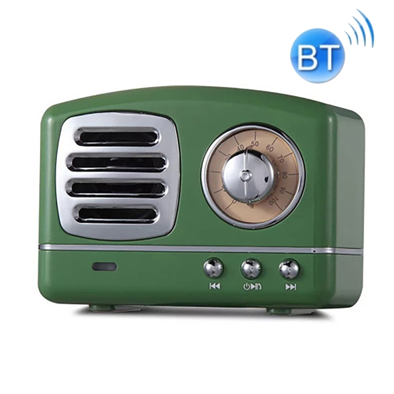 HM11 Retro Radio Mini Bluetooth Speaker Outdoor Portable Card Mobile Phone Computer Bluetooth Audio(Vintage Green) HM11 Retro Radio Mini Bluetooth Speaker Outdoor Portable Card Mobile Phone Computer Bluetooth Audio(Vintage Green)