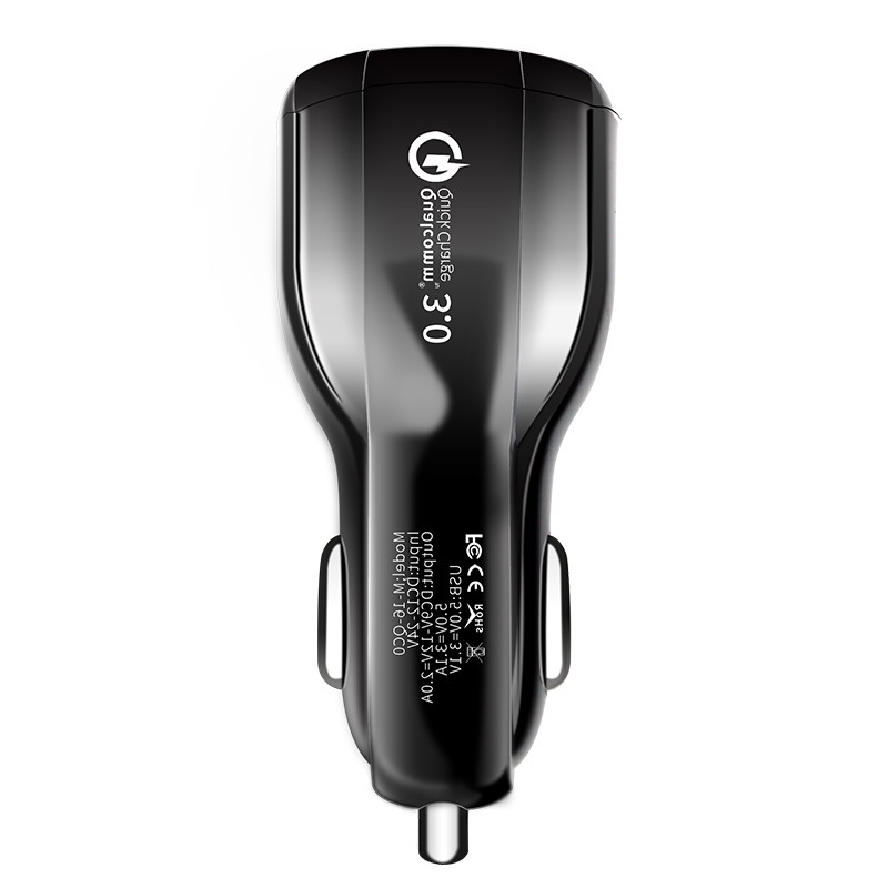 2 PCS QC3.0+3.1A Car Charger Dual USB 6A Halo Wine Bottle Fast Charge Car Charger(Elegant Black) 2 PCS QC3.0+3.1A Car Charger Dual USB 6A Halo Wine Bottle Fast Charge Car Charger(Elegant Black)