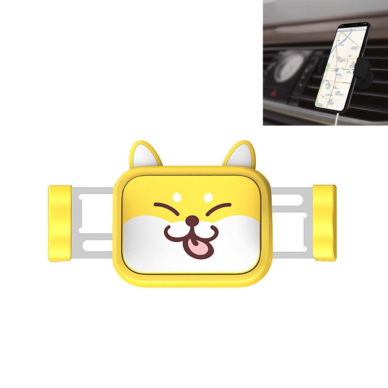 Cute Pet Car Mobile Phone Holder Air Outlet Snap-in Car Automatic Car Mechanical Support Navigation Bracket(Shiba Inu Little Yellow) Cute Pet Car Mobile Phone Holder Air Outlet Snap-in Car Automatic Car Mechanical Support Navigation Bracket(Shiba Inu Little Yellow)