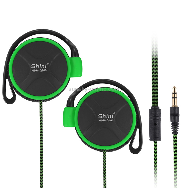 Shini Q940 3.5mm Super Bass EarHook Earphone for Mp3 Player Computer Mobile(Green No Mic) Shini Q940 3.5mm Super Bass EarHook Earphone for Mp3 Player Computer Mobile(Green No Mic)