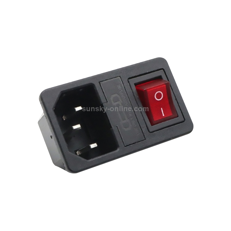 10 PCS AC-01 Three Pins Power Socket with Safety Switch Socket